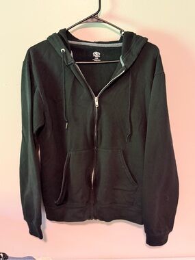 Black Zip-Up Hooded Sweatshirt and pant suit